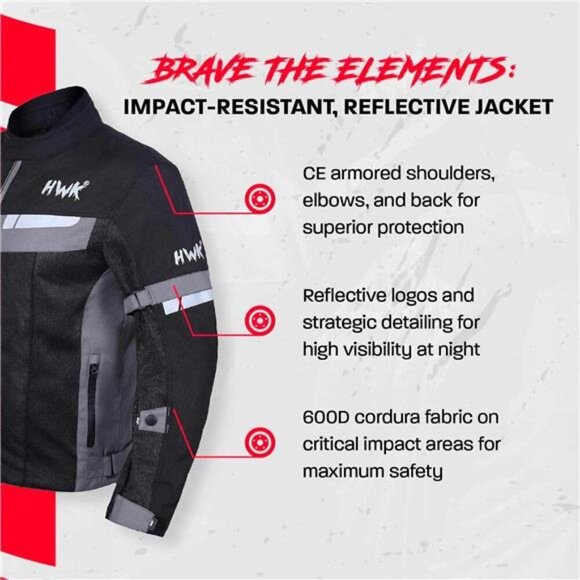 Mesh Motorcycle Jacket Riding Air Motorbike Jacket Biker CE Armored Breathable - Picture 3 of 8